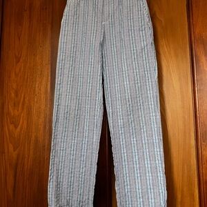 Brooks Brothers Boy’s Blue & Teal Plaid Seersucker Chinos